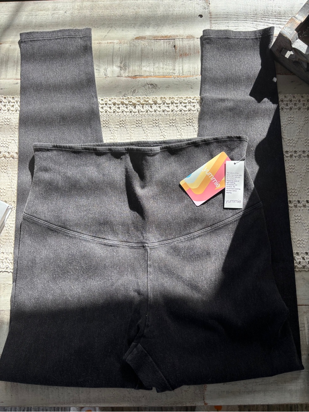 Yummie High-Rise Charcoal Gray Stretch Leggings